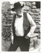 Harry Carey Jr signed 10x8 inch black and white photo dedicated. Good Condition. All autographs come