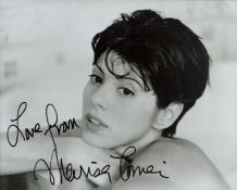 Marisa Tomei signed black & white 10x8 Inch. Is an American actress. She gained prominence for her