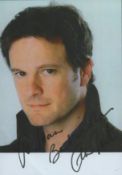 Colin Firth signed 6x4 inch colour photo. Good Condition. All autographs come with a Certificate