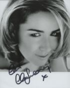 Claire Sweeney signed 6x4 inch black and white photo with accompanying. Good Condition. All
