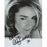 Claire Sweeney signed 6x4 inch black and white photo with accompanying. Good Condition. All