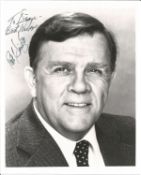 Pat Hingle signed 10x8 inch black and white photo dedicated. Good Condition. All autographs come