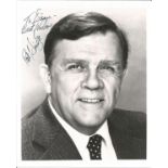 Pat Hingle signed 10x8 inch black and white photo dedicated. Good Condition. All autographs come