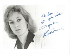 Jane Alexander signed 10x8 inch black and white photo dedicated. Good Condition. All autographs come