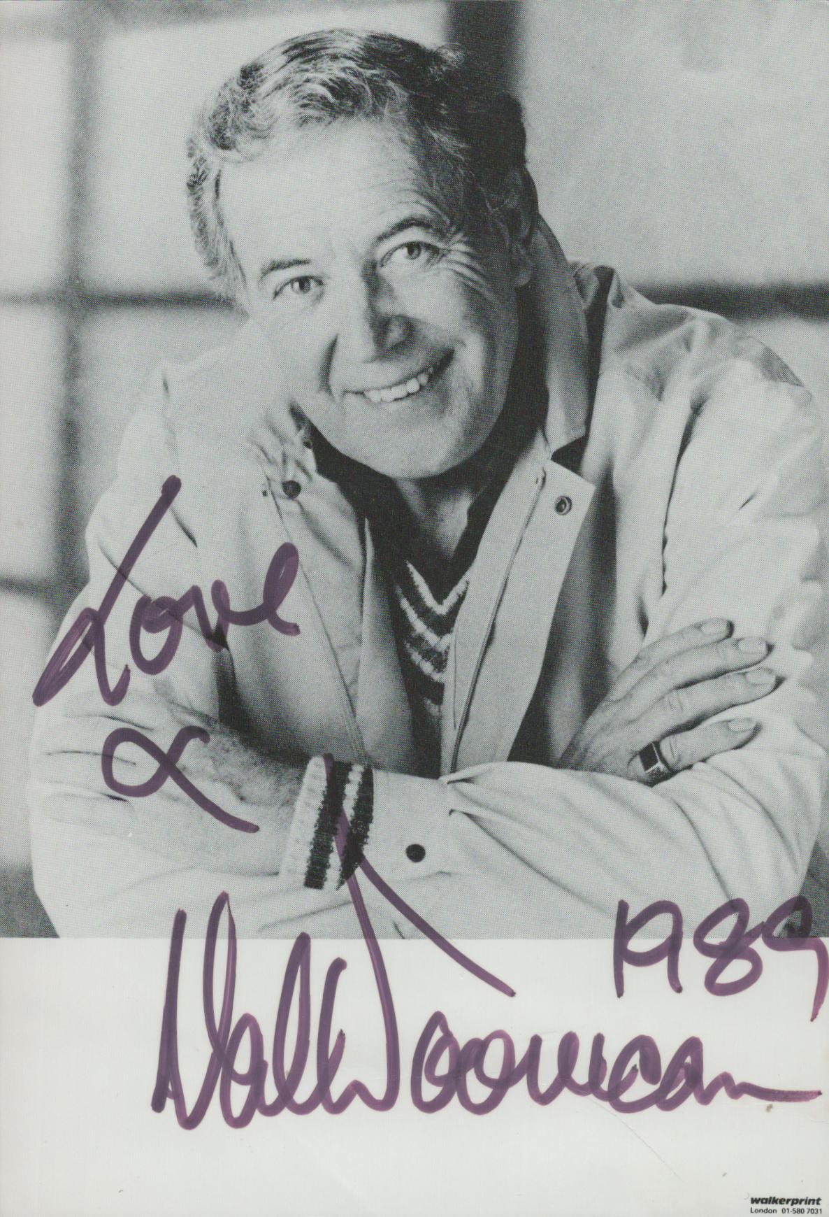 Val Doonican signed 6x4 inch black and white photo . Good Condition. All autographs come with a