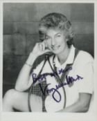 Virginia Wade signed 10x8 inch black and white photo. Good Condition. All autographs come with a