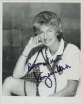Virginia Wade signed 10x8 inch black and white photo. Good Condition. All autographs come with a