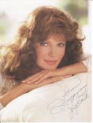Jaclyn Smith signed 12x8 inch colour magazine photo dedicated. Good Condition. All autographs come