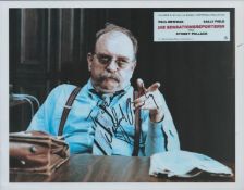 Wilford Brimley signed 10x8 inch colour lobby card photo dedicated. Good Condition. All autographs