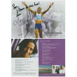 Dame Kelly Holmes signed 8x6 inch colour promo photo dedicated. Good Condition. All autographs