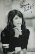 Gemma Arterton signed black & white Magazine cut out 12x8 Inch. Is an English actress and