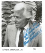 Efrem Zimblast JR signed 10x8 inch black and white promo photo dedicated. Good Condition. All