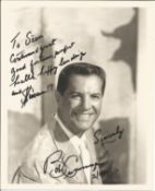 Robert Cummings signed 10x8 inch vintage sepia photo dedicated. Good Condition. All autographs