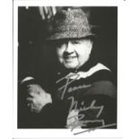 Mickey Rooney signed 10x8 inch black and white photo dedicated. Good Condition. All autographs