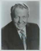 Ralph Bellamy signed 10x8 inch black and white photo dedicated. Good Condition. All autographs