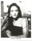 Olivia Hussey signed 10x8 inch black and white promo photo dedicated. Good Condition. All autographs