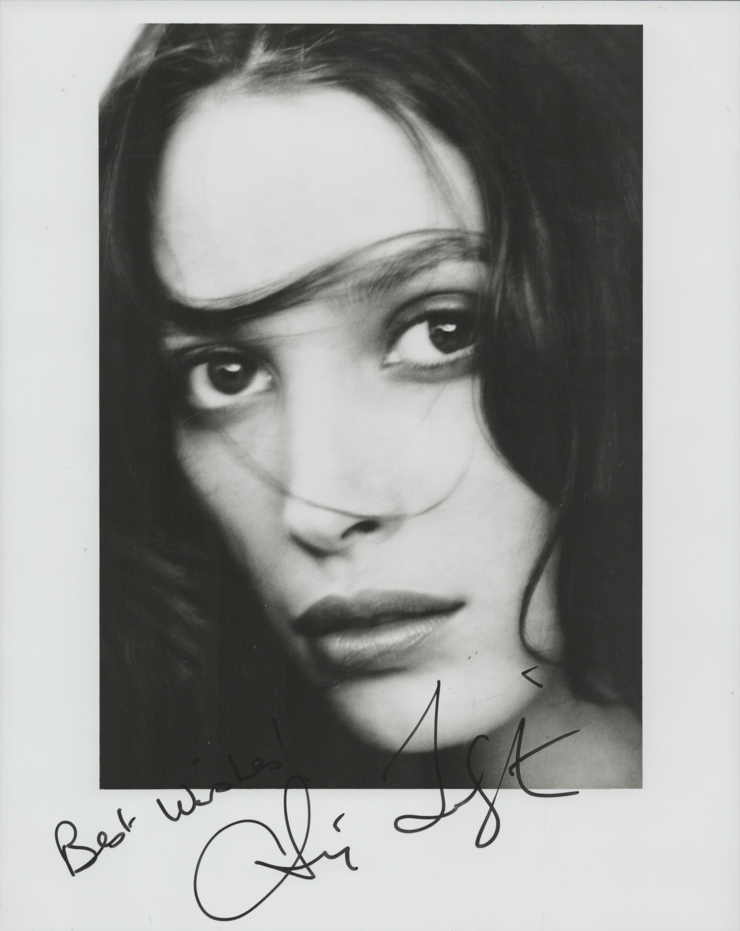 Christy Turlington signed 10x8 inch black and white photo. Good Condition. All autographs come