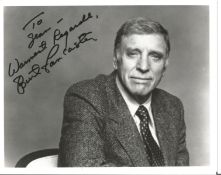 Burt Lancaster signed 10x8 inch black and white photo dedicated. Good Condition. All autographs come