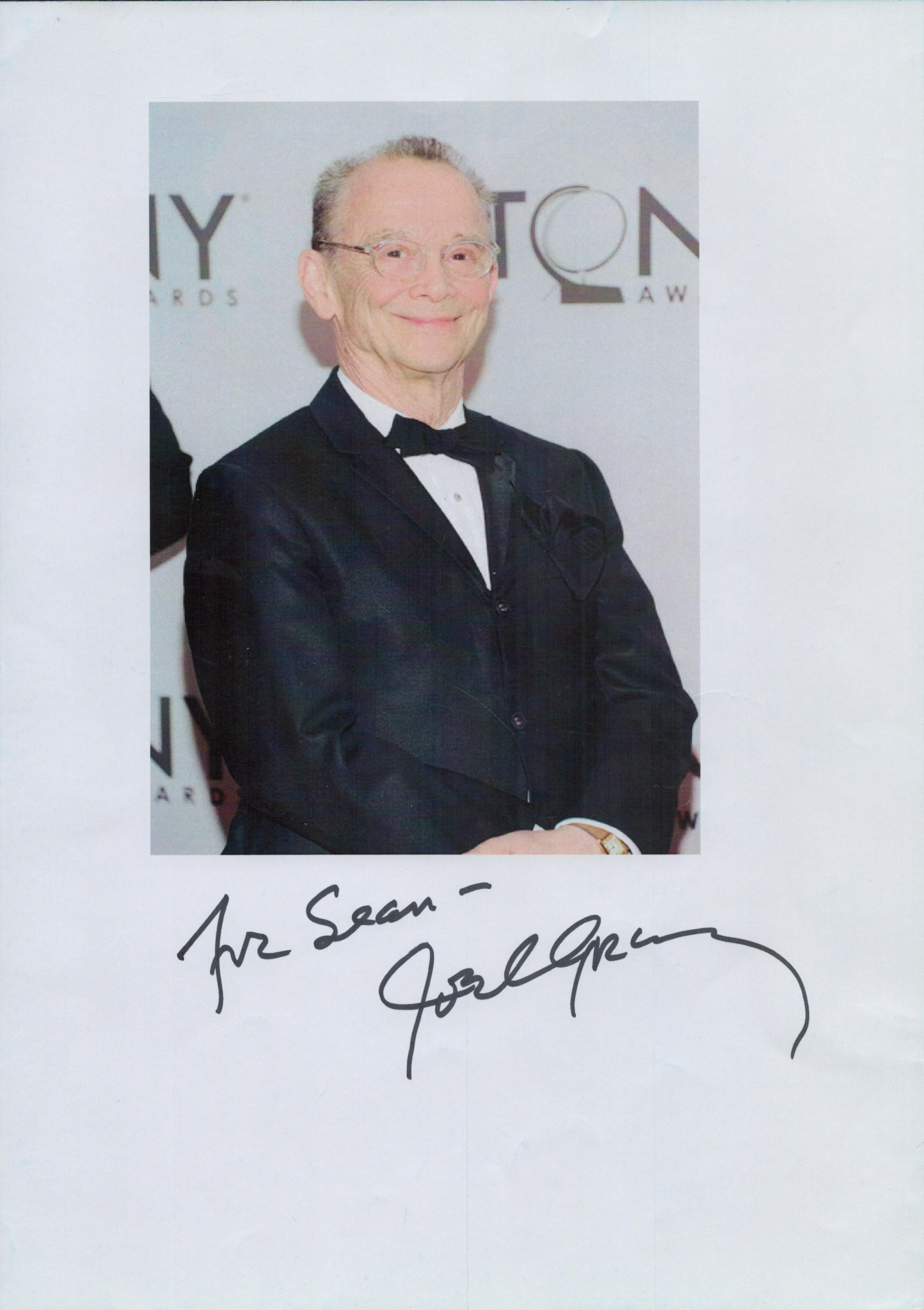 Joel Grey signed 12x8 inch black and white photo page dedicated. Good Condition. All autographs come