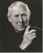 Anthony Quayle signed 10x8 inch black and white photo dedicated. Good Condition. All autographs come