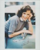 Lea Thompson signed 10x8 inch colour photo dedicated. Good Condition. All autographs come with a