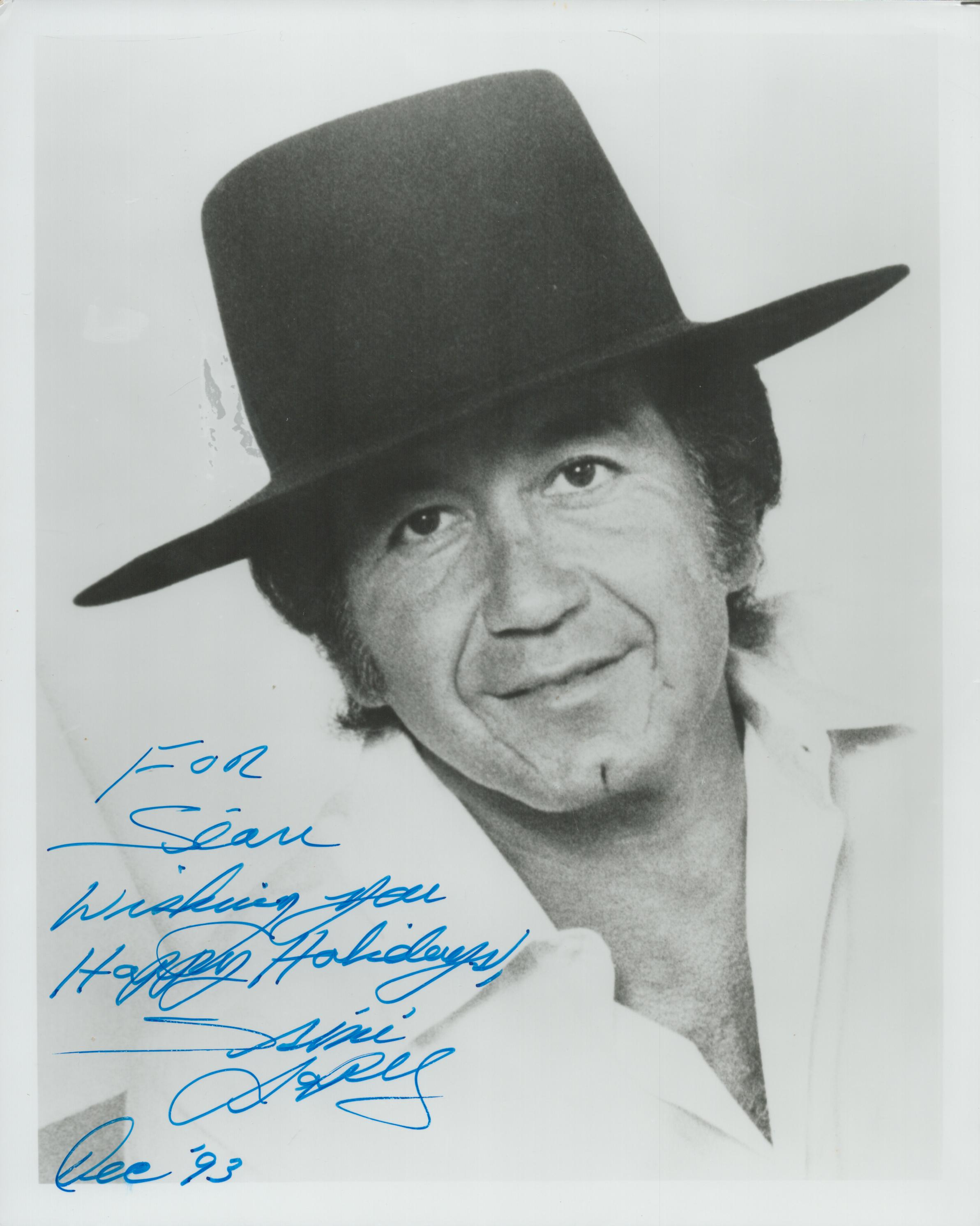 Trini Lopez signed 10x8 inch black and white photo dedicated comes with accompanying ALS. Good