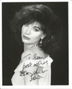 Lesley Anne Down signed 10x8 inch black and white photo dedicated. Good Condition. All autographs