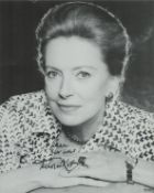 Deborah Kerr signed 10x8 inch black and white photo dedicated with accompanying letter. Good