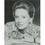 Deborah Kerr signed 10x8 inch black and white photo dedicated with accompanying letter. Good