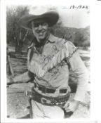 Guy Madison signed 10x8 inch black and white photo dedicated. Good Condition. All autographs come