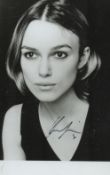 Keira Knightley signed 6x4 inch black and white photo. Good Condition. All autographs come with a