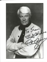 Peter Graves signed 10x8 inch black and white photo dedicated. Good Condition. All autographs come