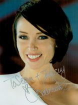 Dannii Minogue signed colour photo 8x6 Inch. Dedicated. Is an Australian singer, television