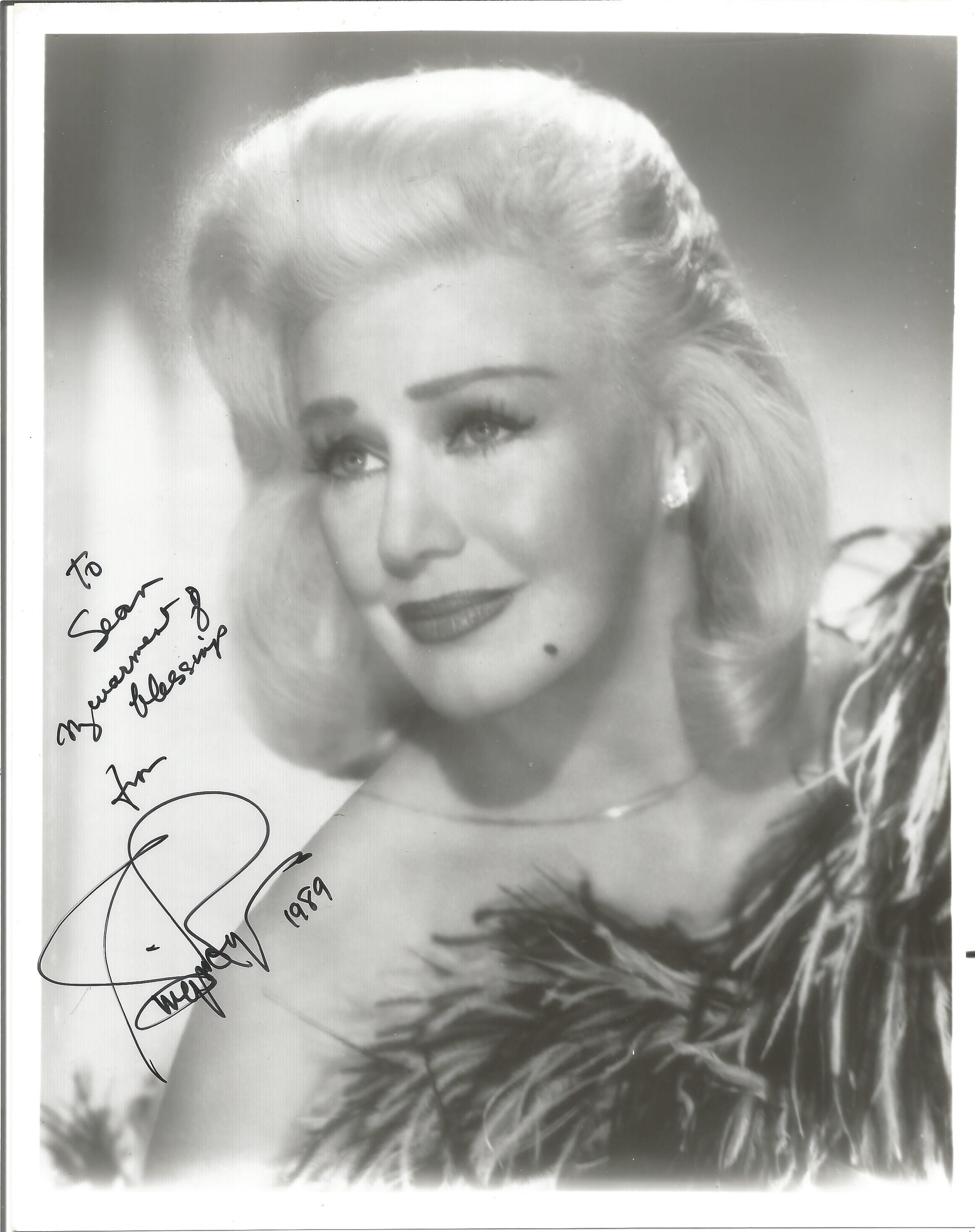 Ginger Rogers signed 10x8 inch vintage black and white photo dedicated. Good Condition. All