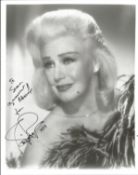 Ginger Rogers signed 10x8 inch vintage black and white photo dedicated. Good Condition. All