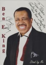 Ben E. King signed 7x5 inch colour promo photo dedicated. Good Condition. All autographs come with a