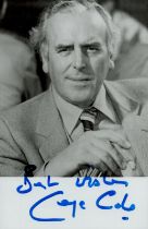 George Cole OBE signed black & white photo 5.5x3.5 Inch. Was an English actor whose career spanned
