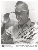 Harry Mogan signed 10x8 inch Mash black and white promo photo dedicated. Good Condition. All
