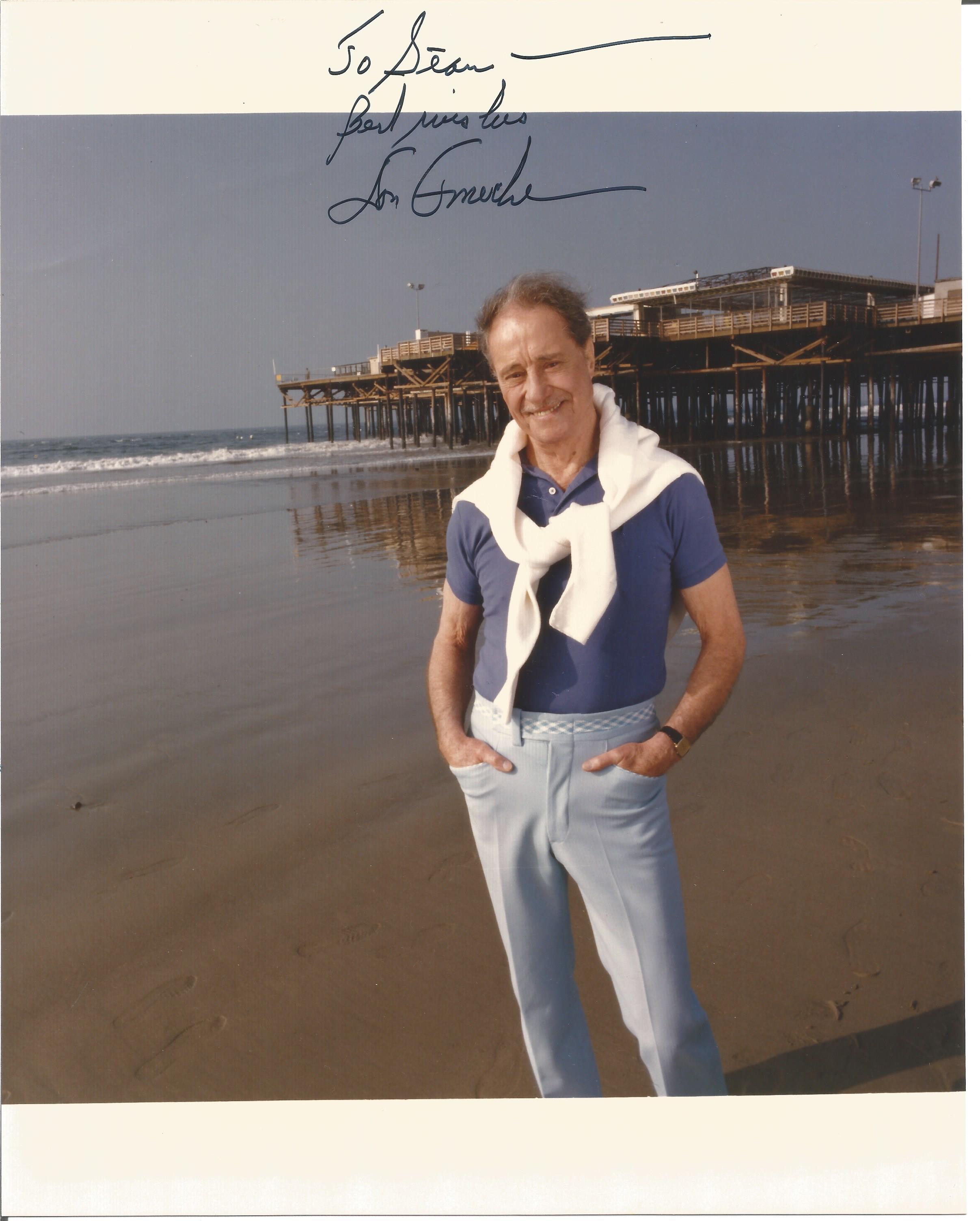 Don Ameche signed 10x8 inch colour photo dedicated. Good Condition. All autographs come with a