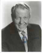 Ralph Bellamy signed 10x8 inch black and white photo dedicated. Good Condition. All autographs