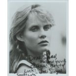 Lori Singer signed 10x8 inch black and white photo dedicated. Good Condition. All autographs come