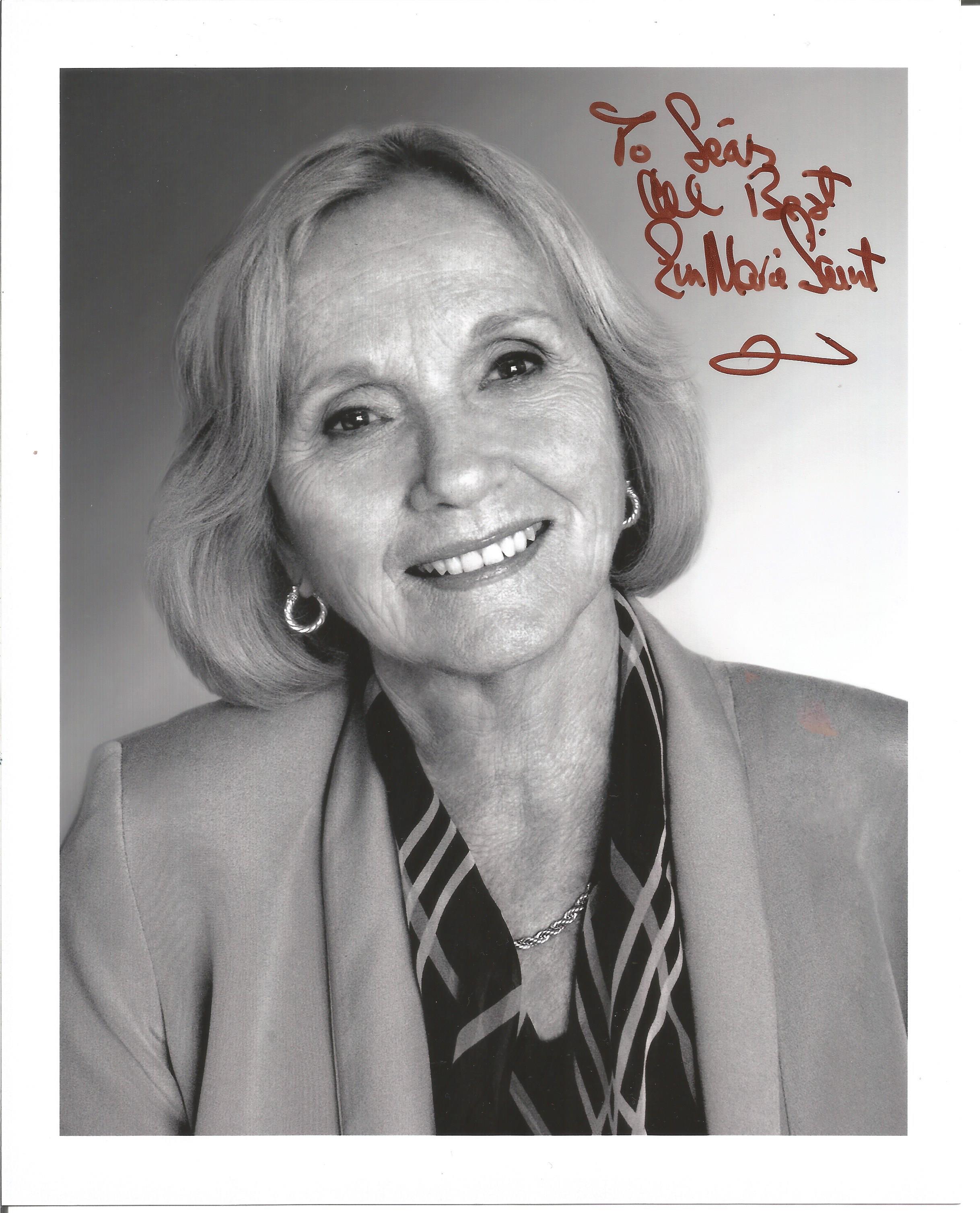 Eva Marie Saint signed 10x8 inch black and white photo dedicated. Good Condition. All autographs