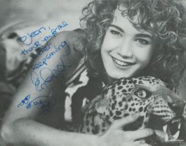Emily Lloyd signed 6x4inch black and white photo dedicated. Good Condition. All autographs come with