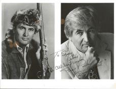 Fess Parker signed 10x8 inch black and white photo dedicated with accompanying ALS dated Aug 22,