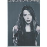 Nerina Pallot signed 12x8 inch black and white photo dedicated. Good Condition. All autographs