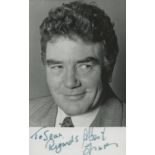 Albert Finney signed 6x4 inch black and white photo dedicated. Good Condition. All autographs come