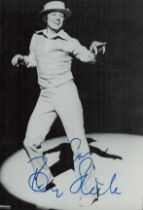 Tommy Steele OBE signed black & white photo 6x4 Inch. Dedicated. Known professionally as Tommy