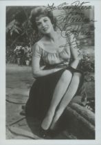 Maureen O'Hara signed 7x5 inch black and white photo dedicated. Good Condition. All autographs