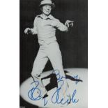 Tommy Steele OBE signed black & white photo 6x4 Inch. Dedicated. Known professionally as Tommy