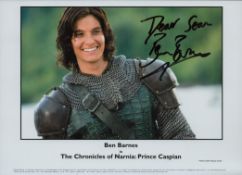 Ben Barnes signed 7x5 inch Chronicles of Narnia promo photo dedicated. Good Condition. All